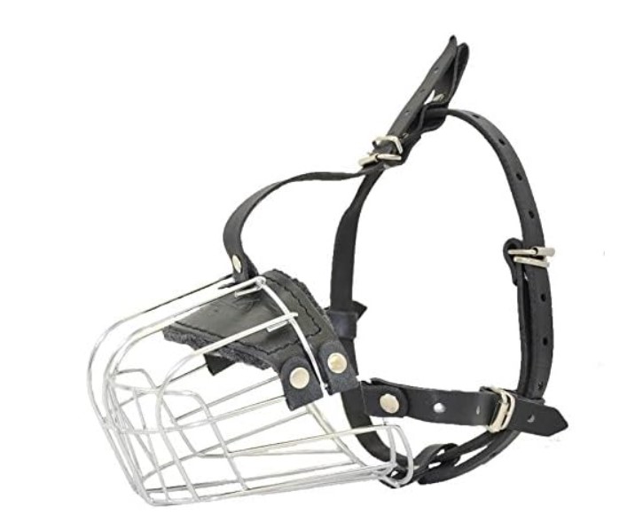 Dogline Metal Wire Basket Dog Muzzle for German Shepard