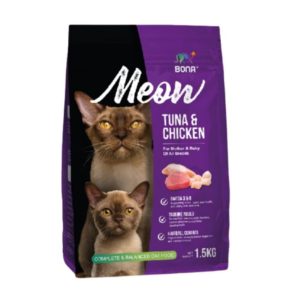 Bona Meow Dry Cat Food Chicken And Tuna 1.5kg